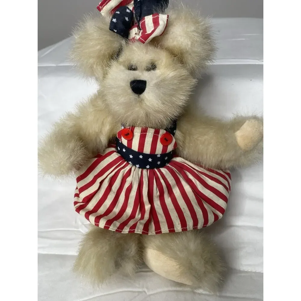 Lot of 5 Boyds Bears Ty Plush Teddy Bears Bunny Moose Patriotic Stuffed Animals